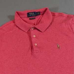 Polo Ralph Lauren Polo Shirt Custom Slim Fit Mens Large Flesh Color Pony